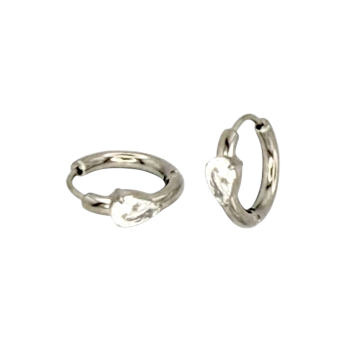 Lunara Hoops Creolen mit Zirkonia-Stein in Silber