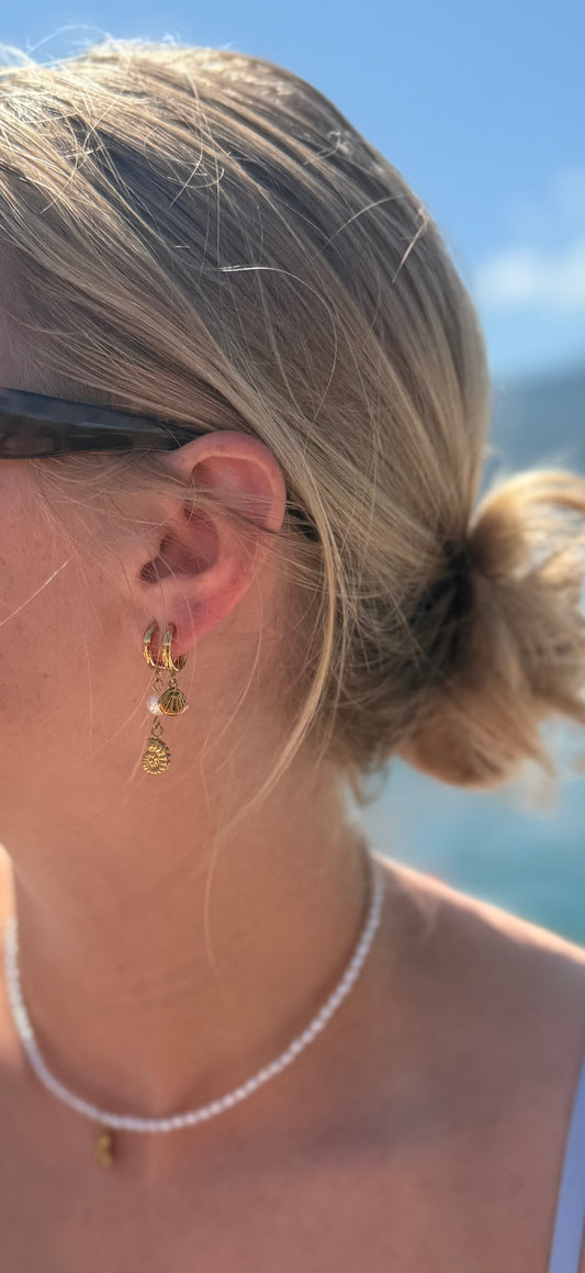 Pearl Fossil Hoops