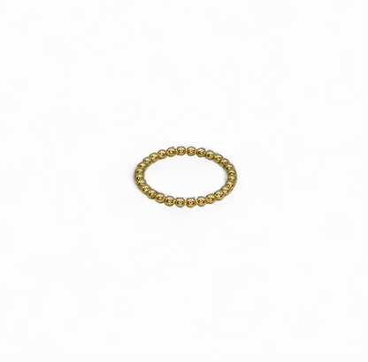 Miniperla Ring goldener Edelstahl Ring mit feinen Kugeln