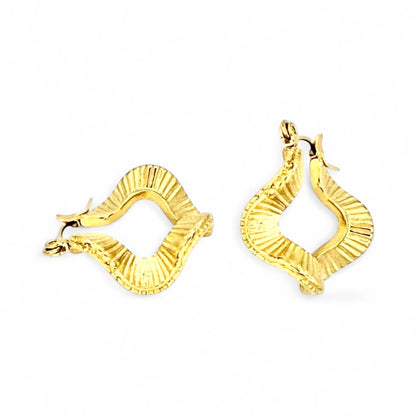 Velora Hoops skulpturale Statement-Creolen in Gold