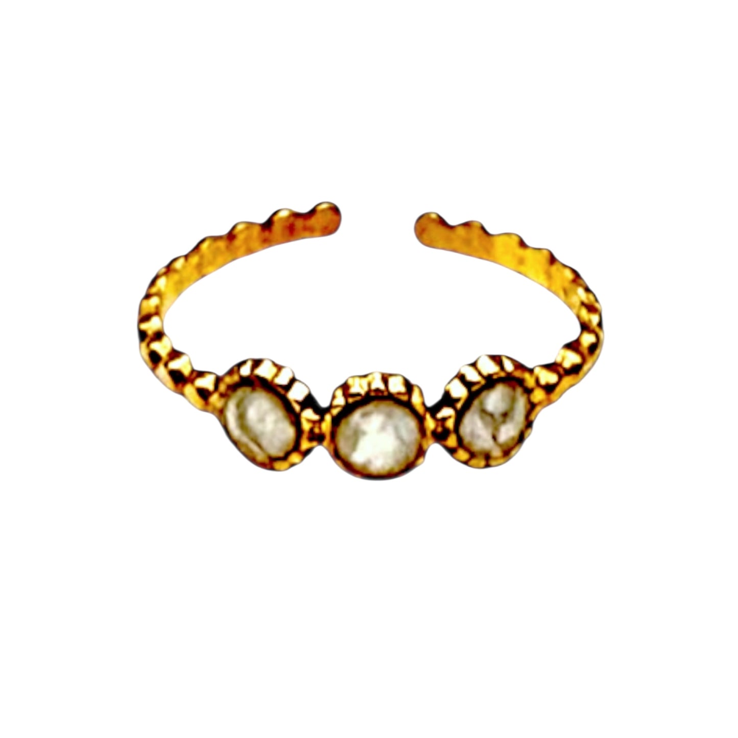 Celeste Ring goldener Edelstahl-Ring mit zartem Glanz