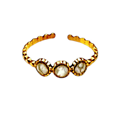 Celeste Ring goldener Edelstahl-Ring mit zartem Glanz